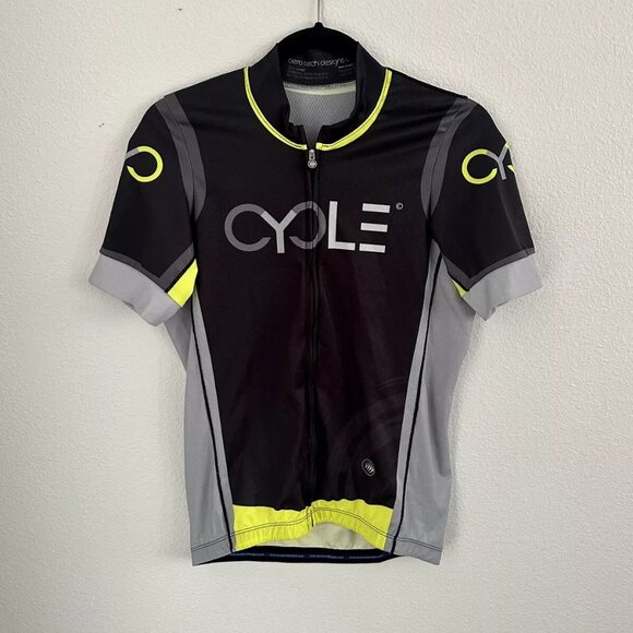 Aero Tech Designs NWT Mens L Full Zip Cycling Short Sleeve Jersey Shirt USA‎ - Picture 1 of 4